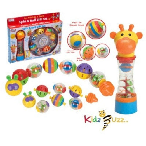 Spin and Roll Gift Set With a Tumbling Friend Toy For kids