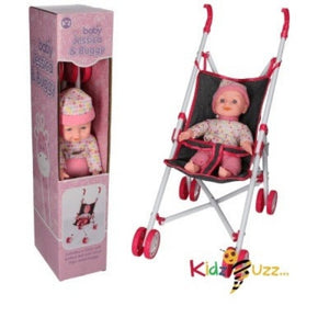 Doll With Buggy  Soft Toy For Kids