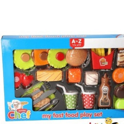 Giant Play Food Set Toy For Kids,Fast Food Sccessory Sets - kidzbuzzz