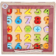 Chunky Wood Puzzle 123 Toy For kids