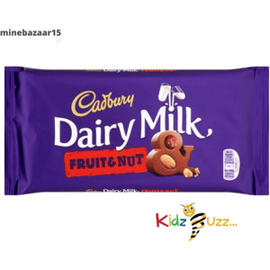 Cadbury Dairy Milk Fruit & Nut Chocolate Bar, 180g - Pack of 2 Gift Hamper