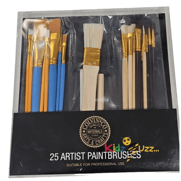 25 Pieces Artists Paint Brush Set Paint Brush Foam Sponge Brush Combination