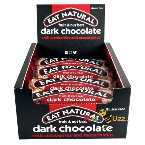 Eat Natural Dark Chocolate Cranberries & Macadamias Bars 12 x 45g