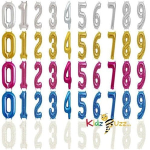 Blue Foil Number Balloon 32cm