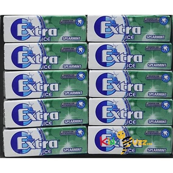 2 Full Packs of WRIGLEY'S EXTRA Chewing Gum 60 Single Packs Spearmint ICE
