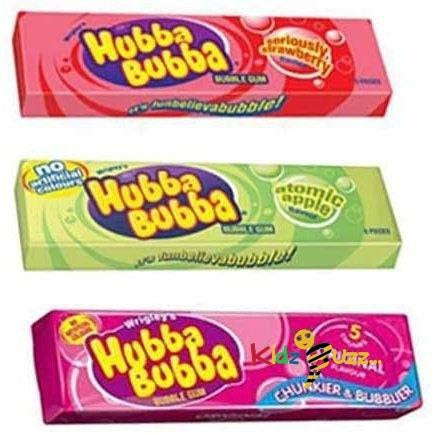 Hubba Bubba Bubblegum Mix Strawberry, Apple, Original - 3 Flavour Pack