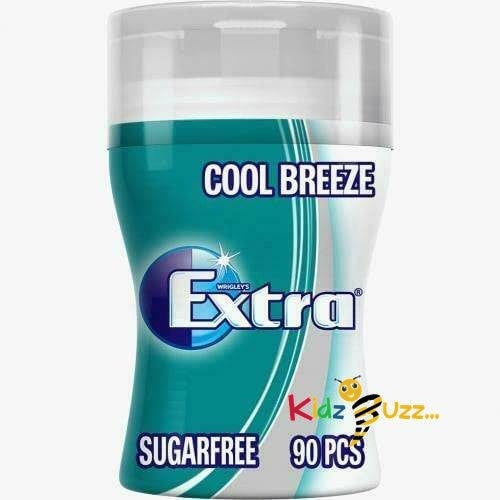Wrigley's Extra Cool Breeze Sugar Free Chewing Gum Bottle Pack 90 Pellets